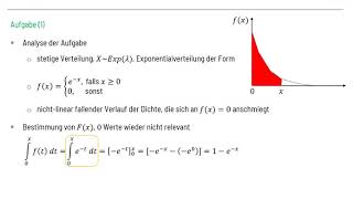 Wahrscheinlichkeitsrechnung Exponentialverteilung fx und Fx [upl. by Nyliuqcaj]