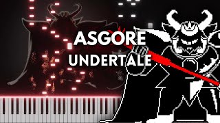 ASGORE  Piano Tutorial  Cover Undertale OST FREE MIDI [upl. by Esta]