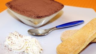 Tiramisù con panna  Ricetta di Fidelity Cucina [upl. by Yeltsew]