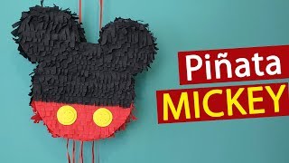 🎂 Piñata de Mickey Mouse fácil ¿Cómo hacerla paso a paso [upl. by Lerrad]