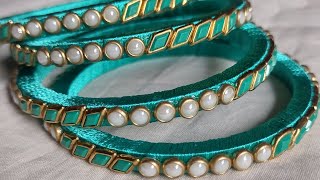 How to make silk thread bangles silkthreadbangles banglescollection bangles [upl. by Rives372]