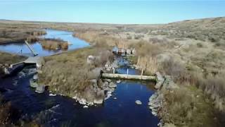 Lower Rocky Ford Creek Ephrata Washington Drone Fly Over 1222018 [upl. by Hauser]