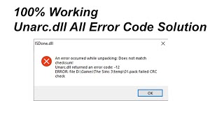 How to fix ISDonedll amp Unarcdll Error Code 1 11 12 14 6 Fix for Windows game amp softwere [upl. by Hamon790]