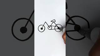 Draw M to a bicycle bike step by step creative easy drawing for kids kids easydrawing stepbystep [upl. by Aikcin132]