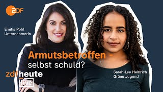 Hilfe vom Staat für Armutsbetroffene Emitis Pohl vs SarahLee Heinrich  ZDFheute live [upl. by Schulze]