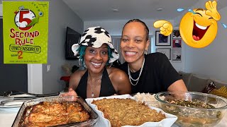 SOUL FOOD MUKBANG  GIANT SMOTHERED TURKEY WINGS AND COLLARDS GREENS  5 SECOND RULE UNCENSORED [upl. by Zumstein]