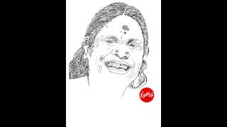 kalakatha Nanjiyamma art malayalamalbumsongs drawing malayalammusicalalbum sketch artsong [upl. by Eilitan]