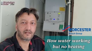 Wocesterbosch bosch Tap hot water working fine but no heating Birmingham boiler repair [upl. by Rettig]