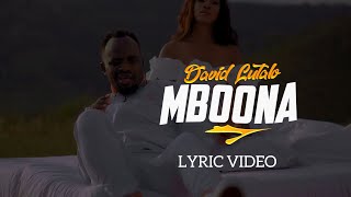 Mboona Lyric Video  David Lutalo [upl. by Partan]