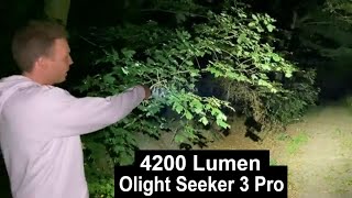 4200 Lumen Taktische Taschenlampe Olight Seeker 3 Pro Unboxing und Test [upl. by Sadnak]