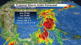 Tropical Storm Colin forecast [upl. by Annaig]