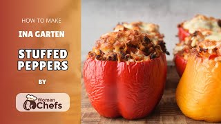 Ina Garten STUFFED PEPPERS for a delicious rice and ground beef combination stuffedpeppers [upl. by Oralie]