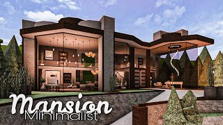 Bloxburg Mansion Modern Minimalist No LargePlot House Build [upl. by Mcclenaghan]