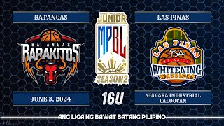 Junior MPBL Season 2  Batangas Barakitos VS Las Piñas Ysa Botanica Whitening Warriors  16U [upl. by Killion462]