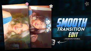 Instagram SMOOTH Reels Transition Editing in Mobile  Capcut Video Editing  Full Tutorial🌸 [upl. by Schiro]