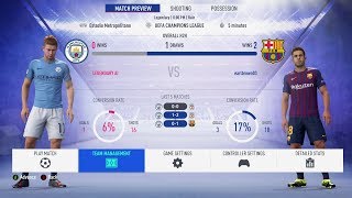 Manchester City vs Barcelona FIFA 19 Gameplay [upl. by Dellora860]