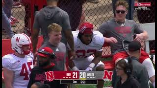 Dante Dowdell long rushing touchdown Nebraska Husker Football Spring Game 42724 [upl. by Ennaeus24]