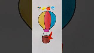 Satisfying creative painting 🪂🧽🍎🐬 Emoji Mixing painting coloring parachute [upl. by Maurreen]