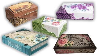 TOP 5 ideas for Decoupage box  DIY [upl. by Chatterjee]