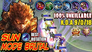 INSTANT KILL COMBO SUN MODE BRUTAL 100 UNKILLABLE  BUILD TOP GLOBAL 1 SUN [upl. by Andel]