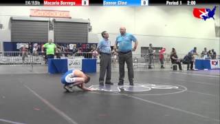 Macario Borrego vs Connor Cline at 2013 Junior Nationals  FILA  FS [upl. by Crandell]