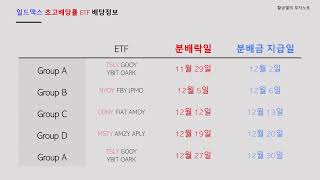 SCHD 배당 ETF 및 일드맥스 NVDY CONY MSTY 12월 배당락일 일정 안내 [upl. by Jonell]