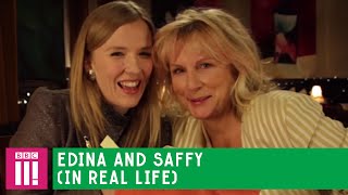 Edina and Saffy IRL feat Jennifer Saunders and Beattie Edmondson [upl. by Tolman]