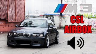 E46 M3 CSL Airbox Eisenmann Race Exhaust CSL Headers [upl. by Hsinam]