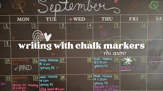 writing on chalkboard with chalk markers  rhi asmr [upl. by Chrissa]