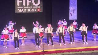 Salt Creek clogging dance performed by American Rhythm Folk Ensemble in Martigny Switzerland 2024 [upl. by Hyland611]