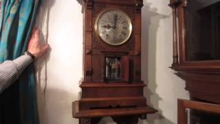 Rare Emilian Wehrle Black Forest musical flute clock [upl. by Ahsito]