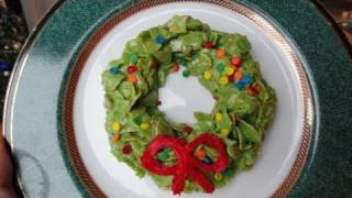 Marshmallow Cereal Christmas Wreath Treats [upl. by Margherita195]