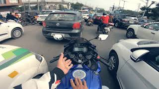 YAMAHA R15 V3 BS6 Test Ride Experience [upl. by Aihtyc]