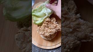 KFC style crispy chicken burger at home  crispy zinger ASMR shorts asmr kfc crispy fastfood [upl. by Niboc]