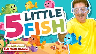 Five Little Fish Fun Finger Counting Song for Kids Jack Hartmann [upl. by Enneiviv]