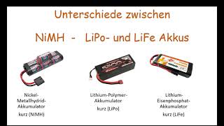 Der Unterschied zwischen NiMH Lipo und FiFe Akkus [upl. by Atrebor62]