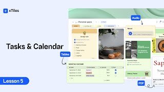 Tasks amp Calendar in xTiles  Lesson 5 [upl. by Haldi637]