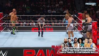 Tommaso Ciampa amp Johnny Gargano Vs The Creed Brothers Vs The New Day Parte 1 Raw 15042024 Español [upl. by Elahcim]