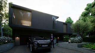 TwinmotionPath Trace  Revit  Sherman Oaks House [upl. by Hewe92]