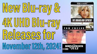 New Bluray amp 4K UHD Bluray Releases for November 12th 2024 [upl. by Rosario254]