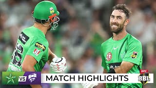 Stars crush Hurricanes as Maxwell makes history  BBL11 [upl. by Eldrid]