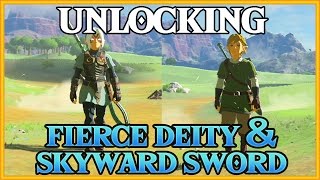 How to Get FIERCE DEITY and SKYWARD SWORD Tunics in Zelda Breath of the Wild [upl. by Houlberg]