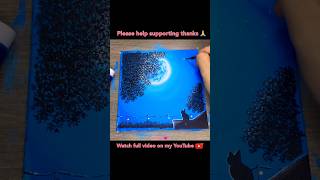 Moon Painting shorts painting satisfying video viral [upl. by Aisile]