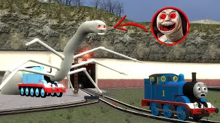 Building a Thomas Train Chased By New Cursed Thomas and Friends Family Monster In Garrys Mod [upl. by Hudnut]