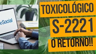 Exame toxicológico volta a ser obrigatório para o eSocial eSocial sst2221 toxicologico SST [upl. by Attirehs]