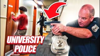 We RAN AWAY from UNIVERSITY POLICE after EXTREME DING DONG DITCH Part 1 [upl. by Eirrehs193]