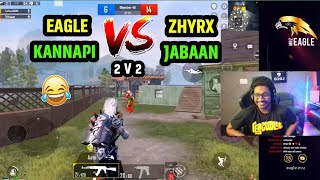 EAGLE  KANNAPI VS ZHYRX  JABAAN  FUNNY TDM MATCH 🤣  EAGLE KANNAPI COMBO 😹 [upl. by Oiratno820]