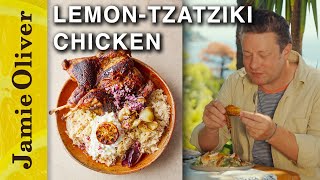 Lemontzatziki Chicken  Jamie Oliver Cooks the Mediterranean [upl. by Burny]