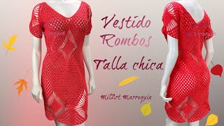 Vestido Crochet Rombos talla chica cc [upl. by Lal991]