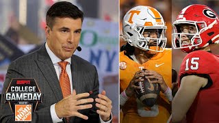 ESPN College Gameday  Rece Davis explained why hes taking Tennessee to win at Georgia on Saturday [upl. by Ielhsa]